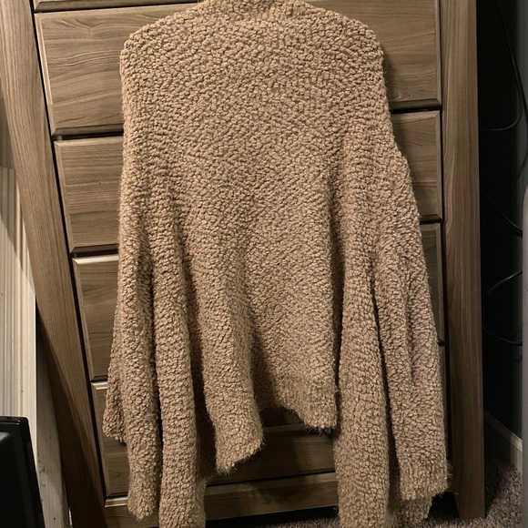 Fuzzy Open Knit Popcorn Cardigan - Picture 2 of 5